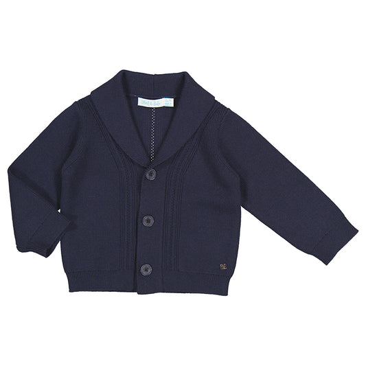 Cardigan col smoking | Navy