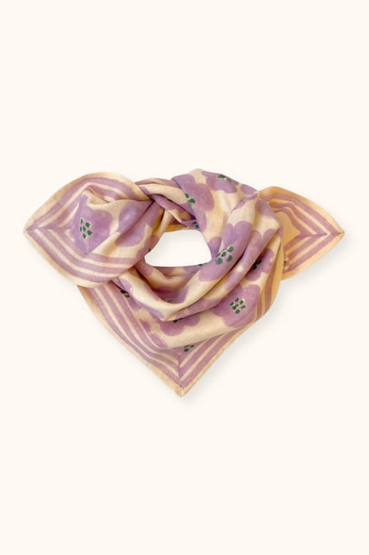 Small foulard Manika "Flora bold" | Lavande