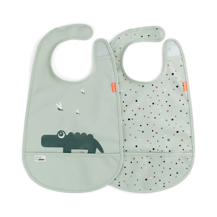 Bavoir Croco | Vert - SMART Babyshop - Done by Deer