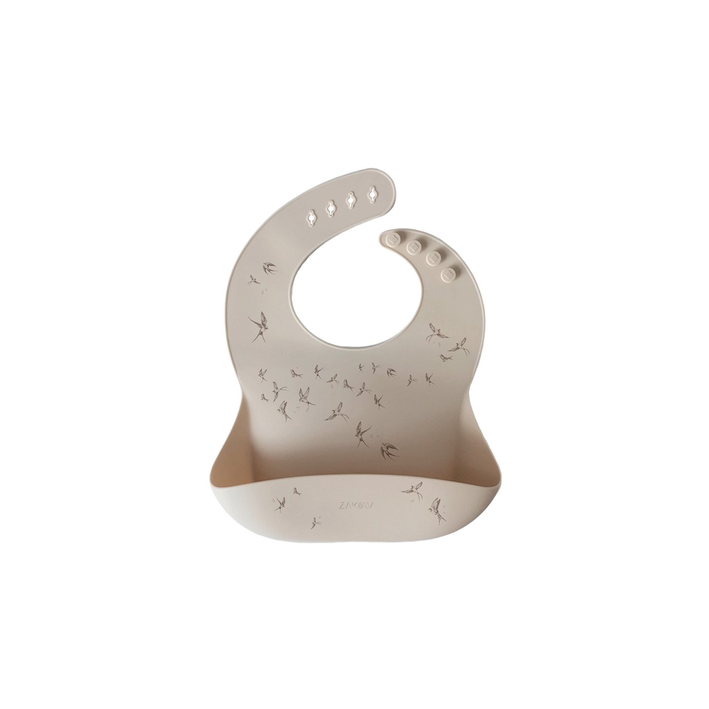 Bavoir en silicone | Hirondelles sable - SMART Babyshop - Zakuw