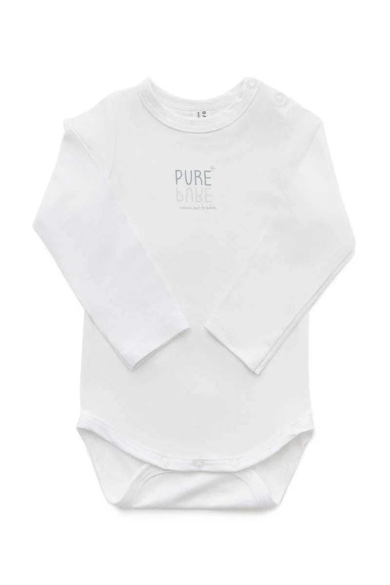 Body manches longues bamboo | White - SMART Babyshop - Bamboom