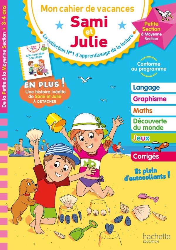 Cahier de vacances | Sami et Julie, de la Petite Section à la Moyenne Section - SMART Babyshop - Hachette Education