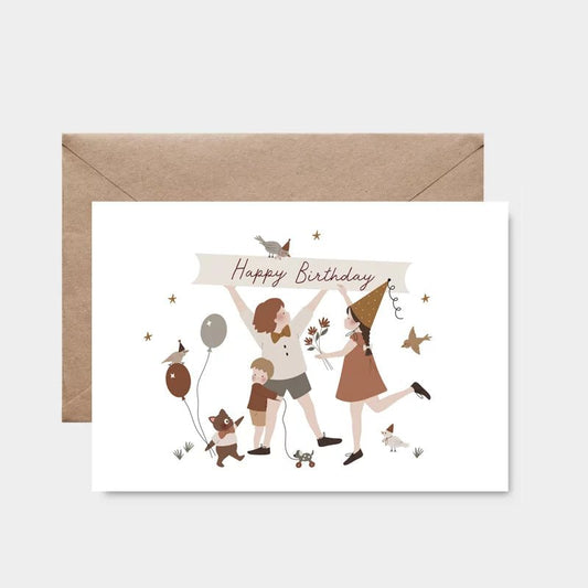 Carte Happy birthday (+enveloppe) - SMART Babyshop - Atelier Oranger