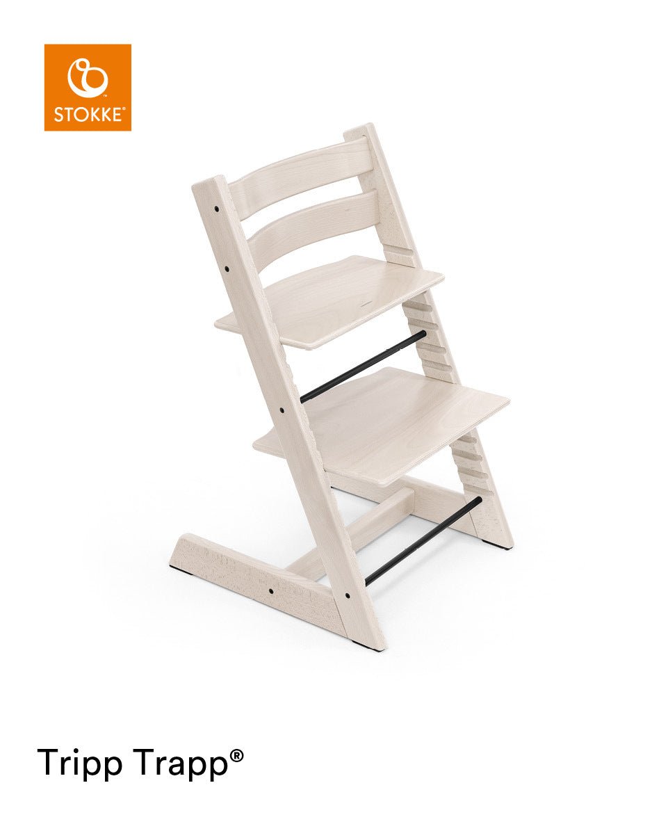 Chaise tripp trapp® hêtre | Blanchi - SMART Babyshop - Stokke