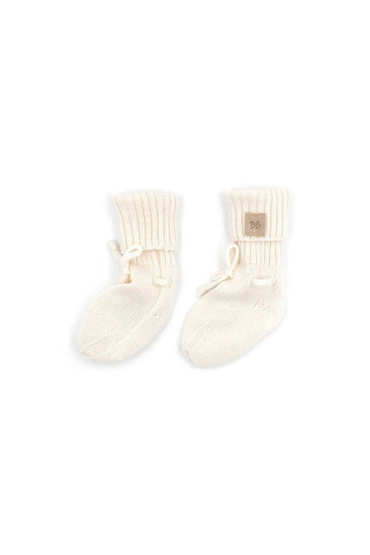 Chaussons nouveau né tricot | Bianco - SMART Babyshop - Bamboom