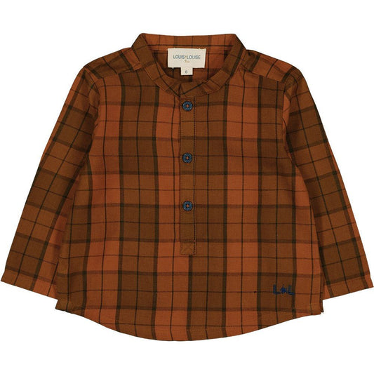 Chemise GRAND - PERE | Tartan Cognac - SMART Babyshop - Louis Louise