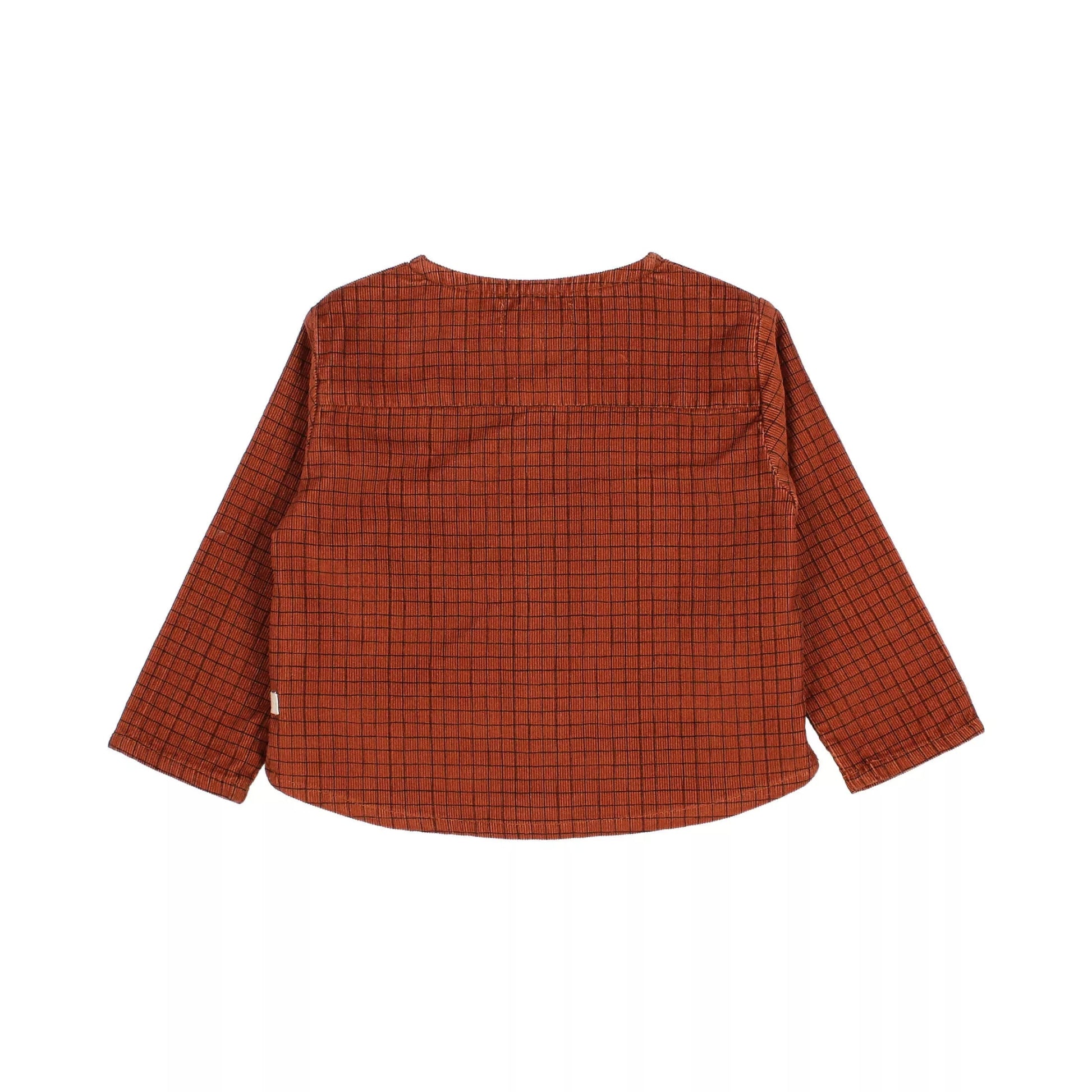 Chemise Mini check, brick - SMART Babyshop - Buho