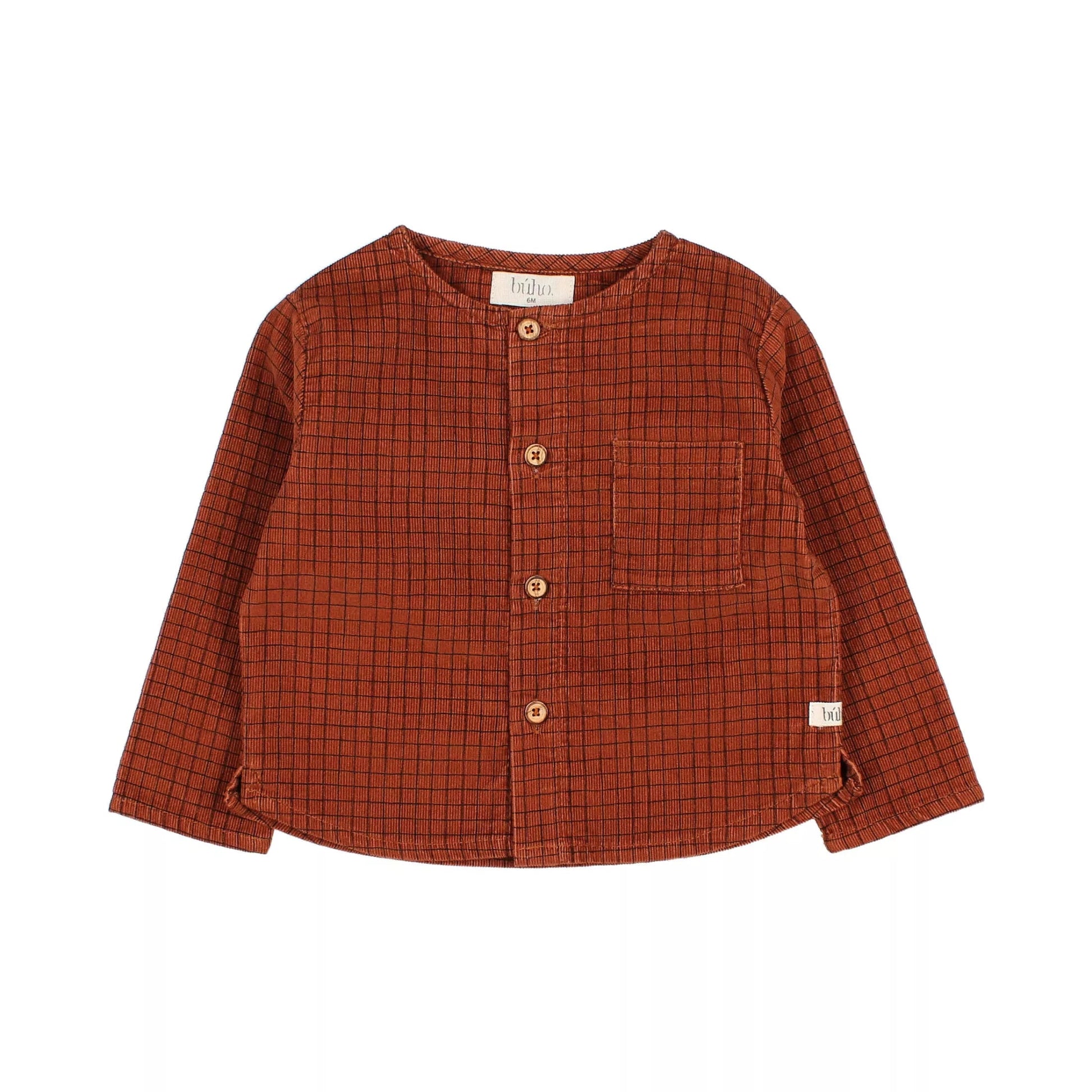 Chemise Mini check, brick - SMART Babyshop - Buho