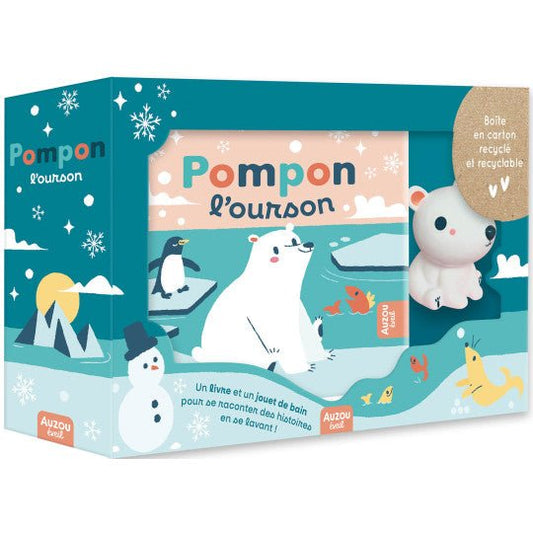 Coffret livre de bain et jouet | Pompon l'ourson - SMART Babyshop - Auzou