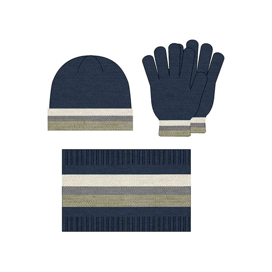 Ensemble 3 pièces bonnet, écharpe, gants | Navy