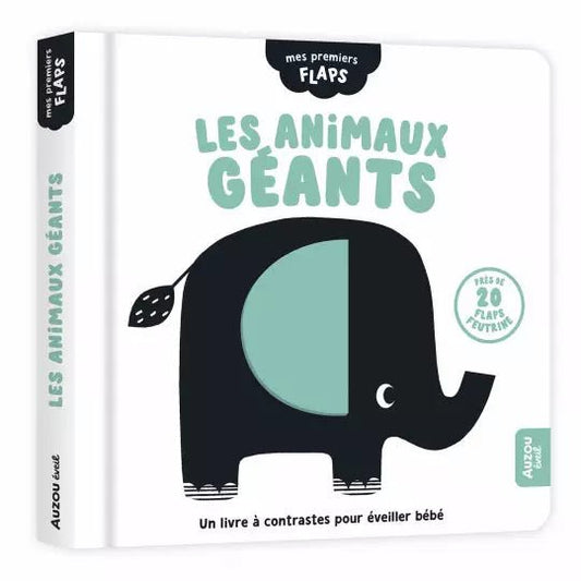 Imagier à contrastes | Les animaux géants - SMART Babyshop - Auzou