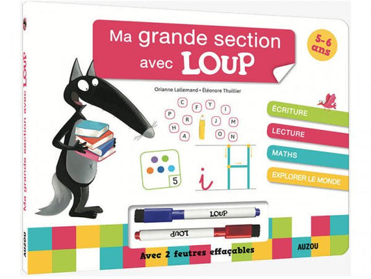 Livre ardoise | Ma grande section avec LOUP | 5 - 6 ans - SMART Babyshop - Auzou