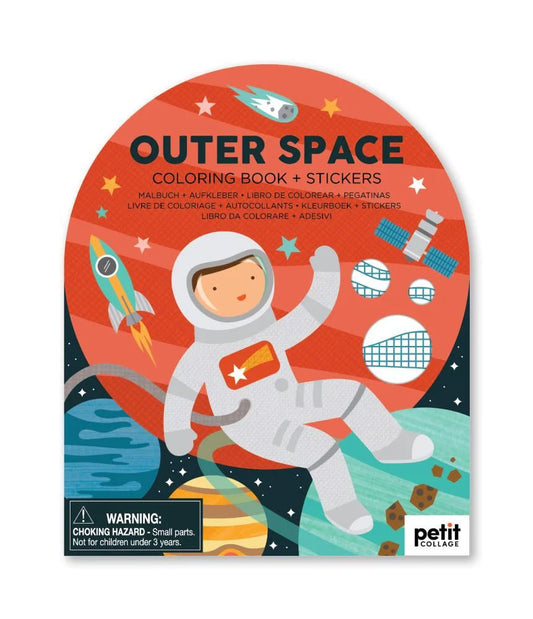 Livre coloriage + Stickers | Outer Space - SMART Babyshop - Petit Collage