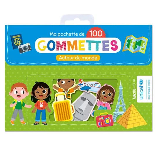 Ma pochette de 100 gommettes | Autour du monde - SMART Babyshop - Auzou