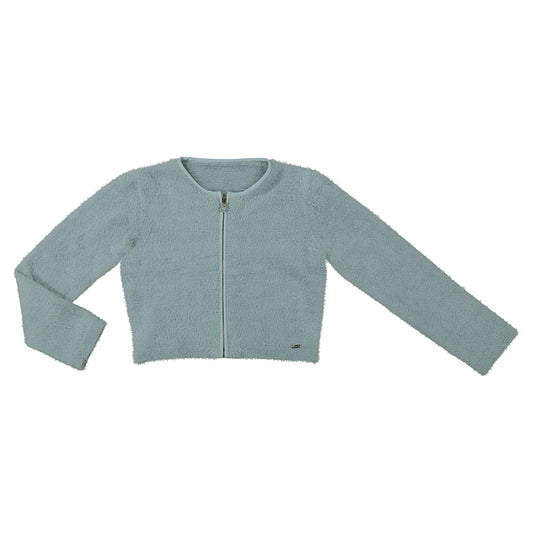 Cardigan tricot zippé | Sky blue