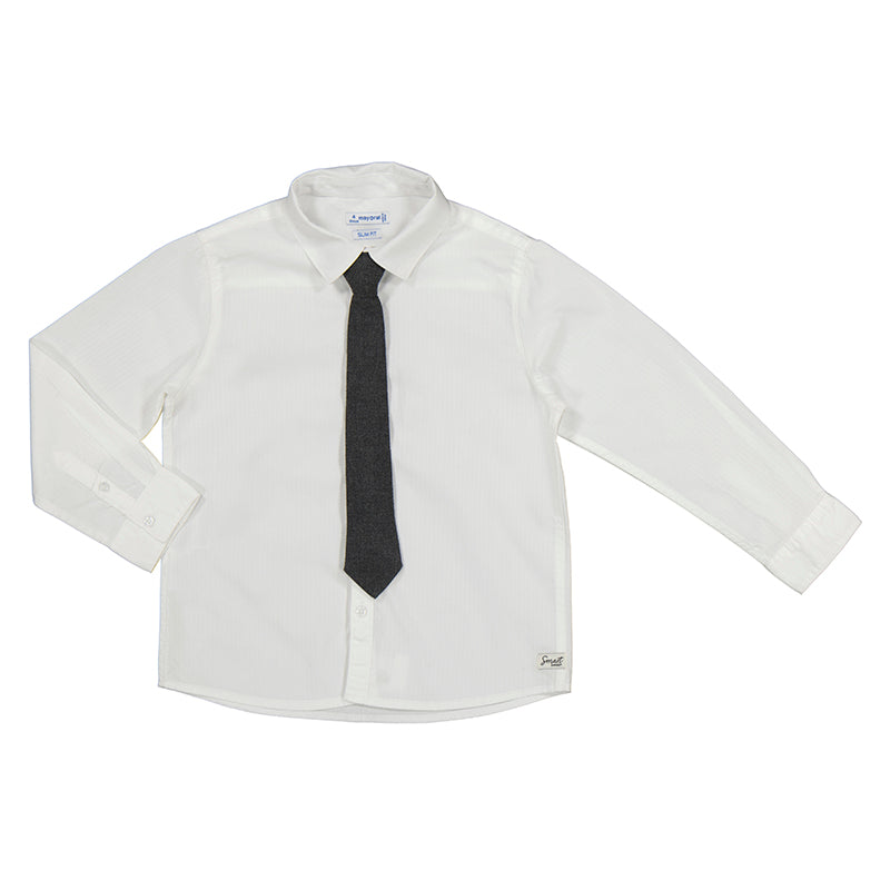 Chemise avec cravate | White