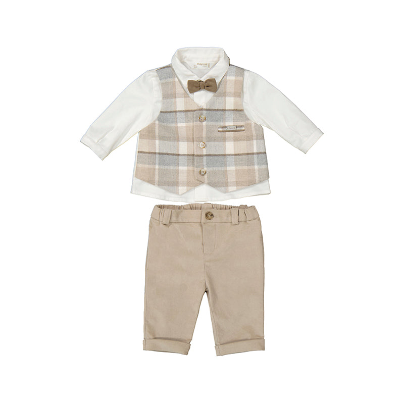 Ensemble bébé chemise noeud papillon pantalon