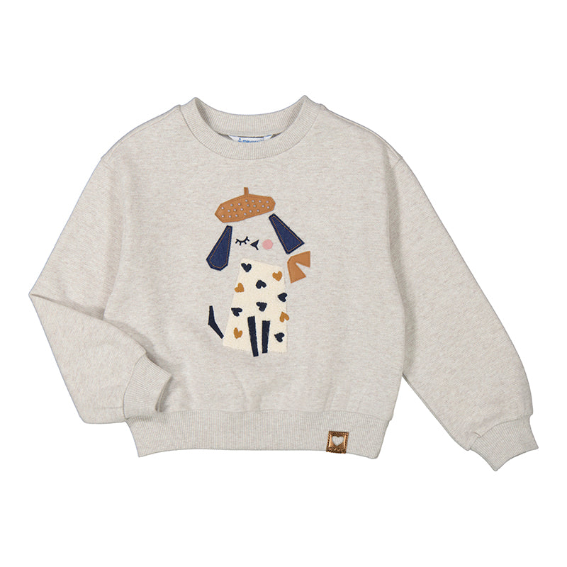 Sweat brodé chien chic | Stone