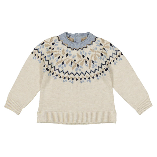 Pull a motifs jacquard | Stone