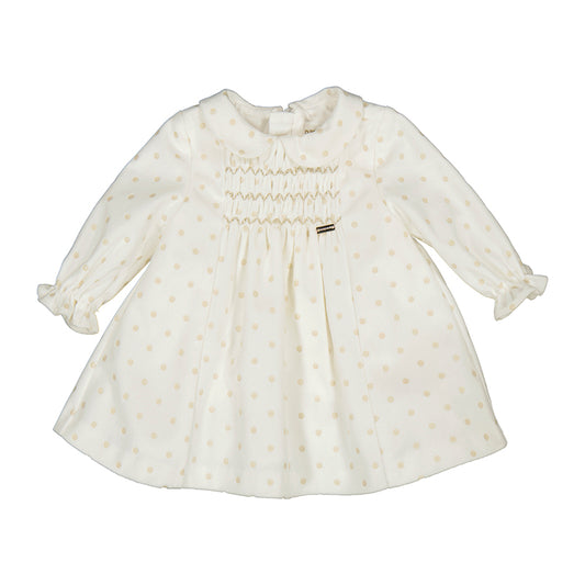 Robe bébé en velours pailletée | Naturel