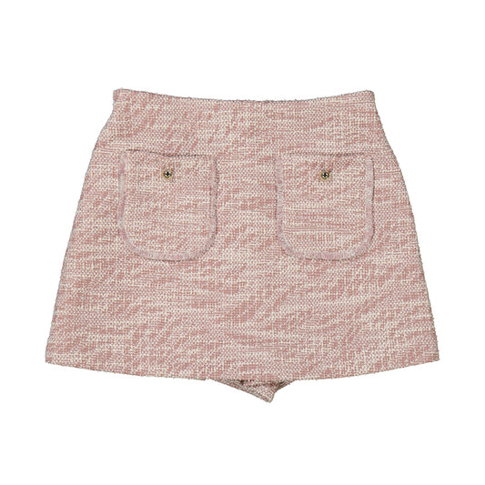 Jupe-short tweed | Rose