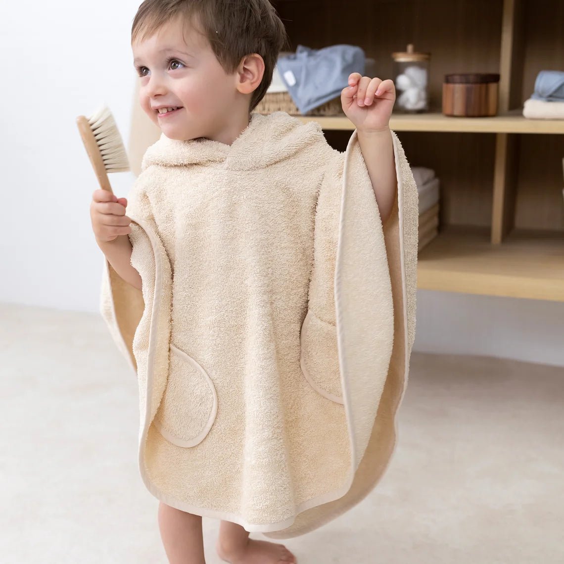 Poncho de bain | Cream - SMART Babyshop - Bemini