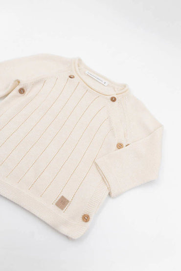 Pull tricot knitted | Bianco - SMART Babyshop - Bamboom